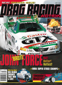 DRAG RACING ACTION 2002 SEPT - PREMIER ISSUE,JOHN FORCE,NHRA SUPER STOCK CHAMPS